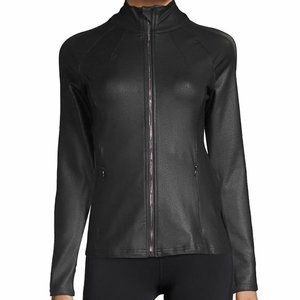 Electric Yoga Cracked Faux Leather Full Zip Yoga Jacket